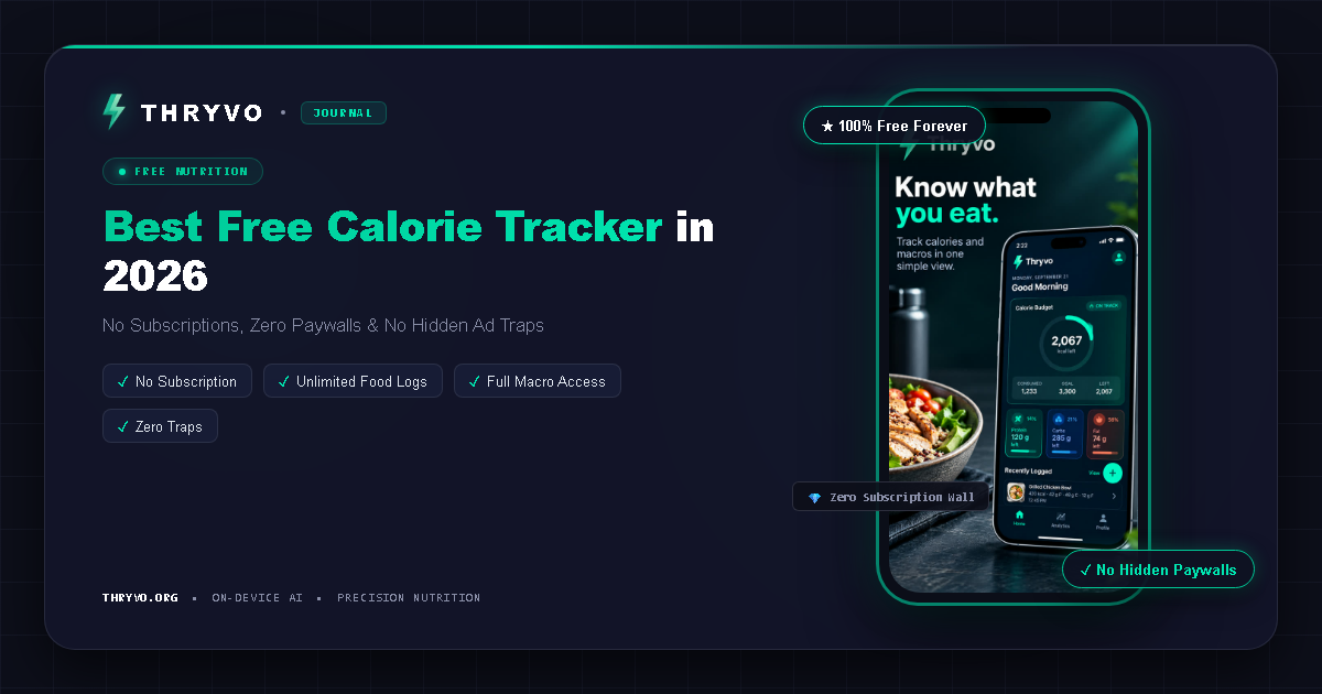 Best Free Calorie Tracker App Without a Subscription in 2026